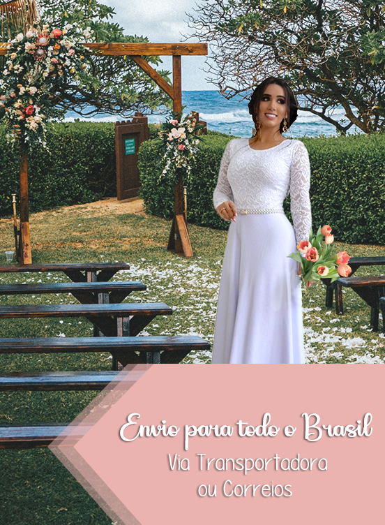 Vestido de noiva para casamento store civil evangélico